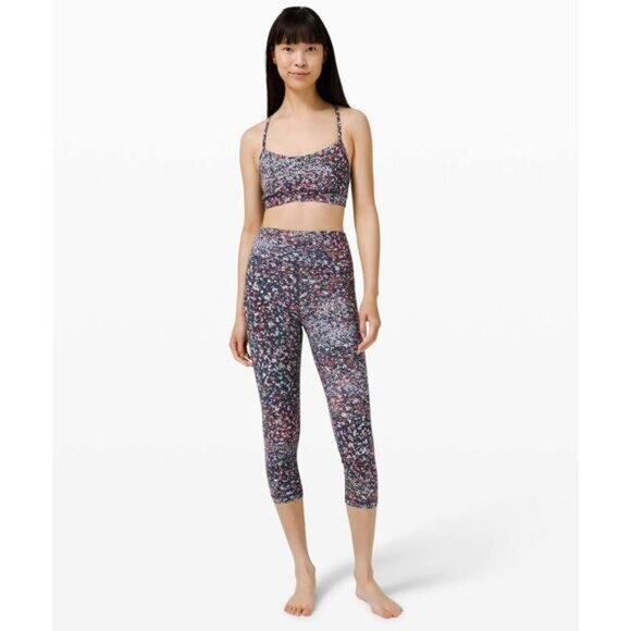 LULULEMON Align Crop 21" Sz 2 Water Blossom Multi - Picture 2 of 9